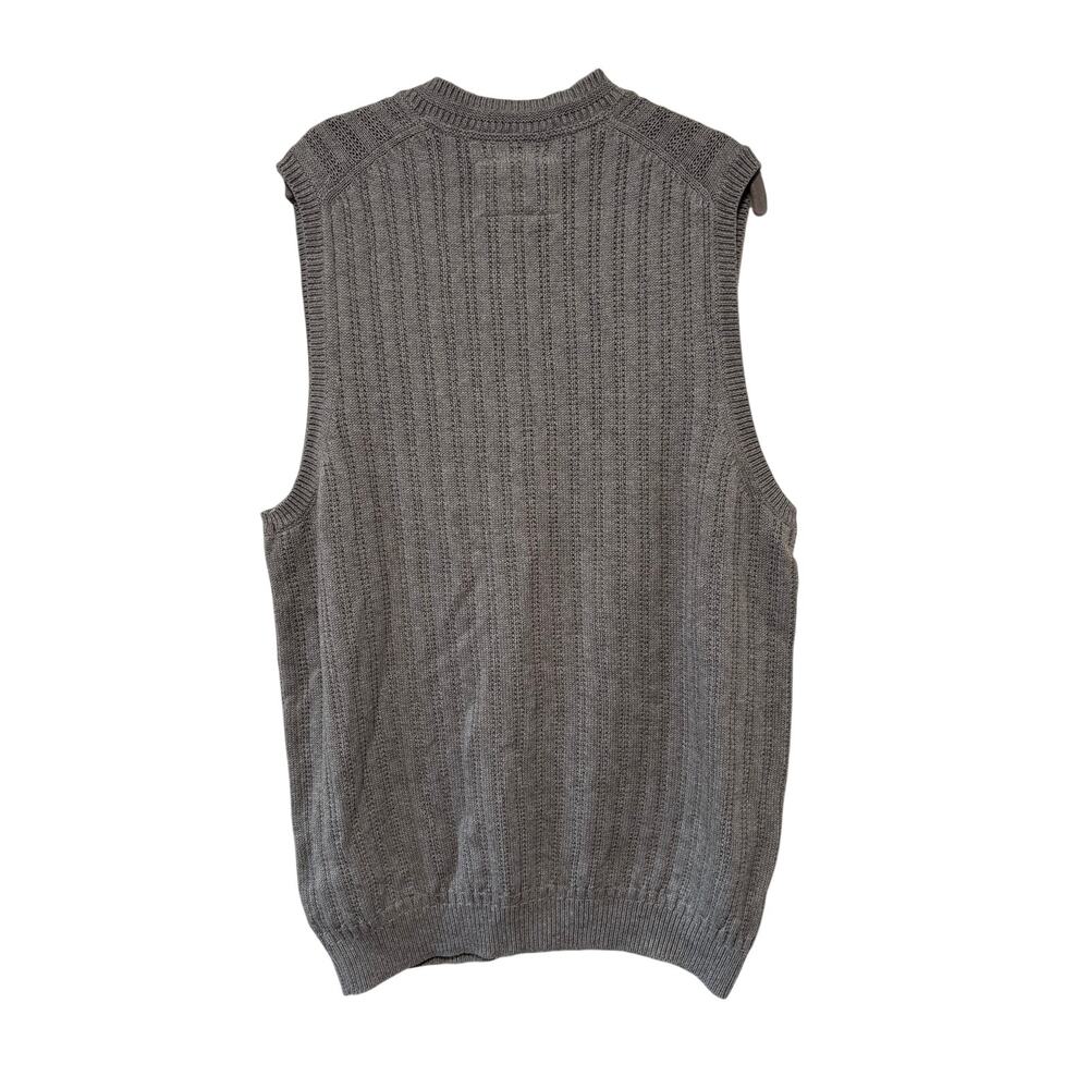 Jos. A. Bank 1905 Gray Knit V-Neck Sweater Vest M - Picture 7 of 7